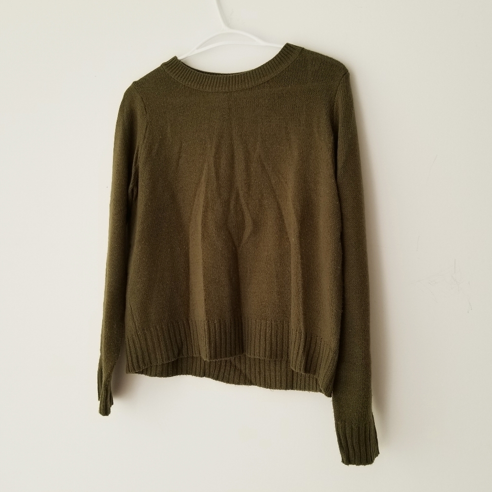 H&M olive knit sweater